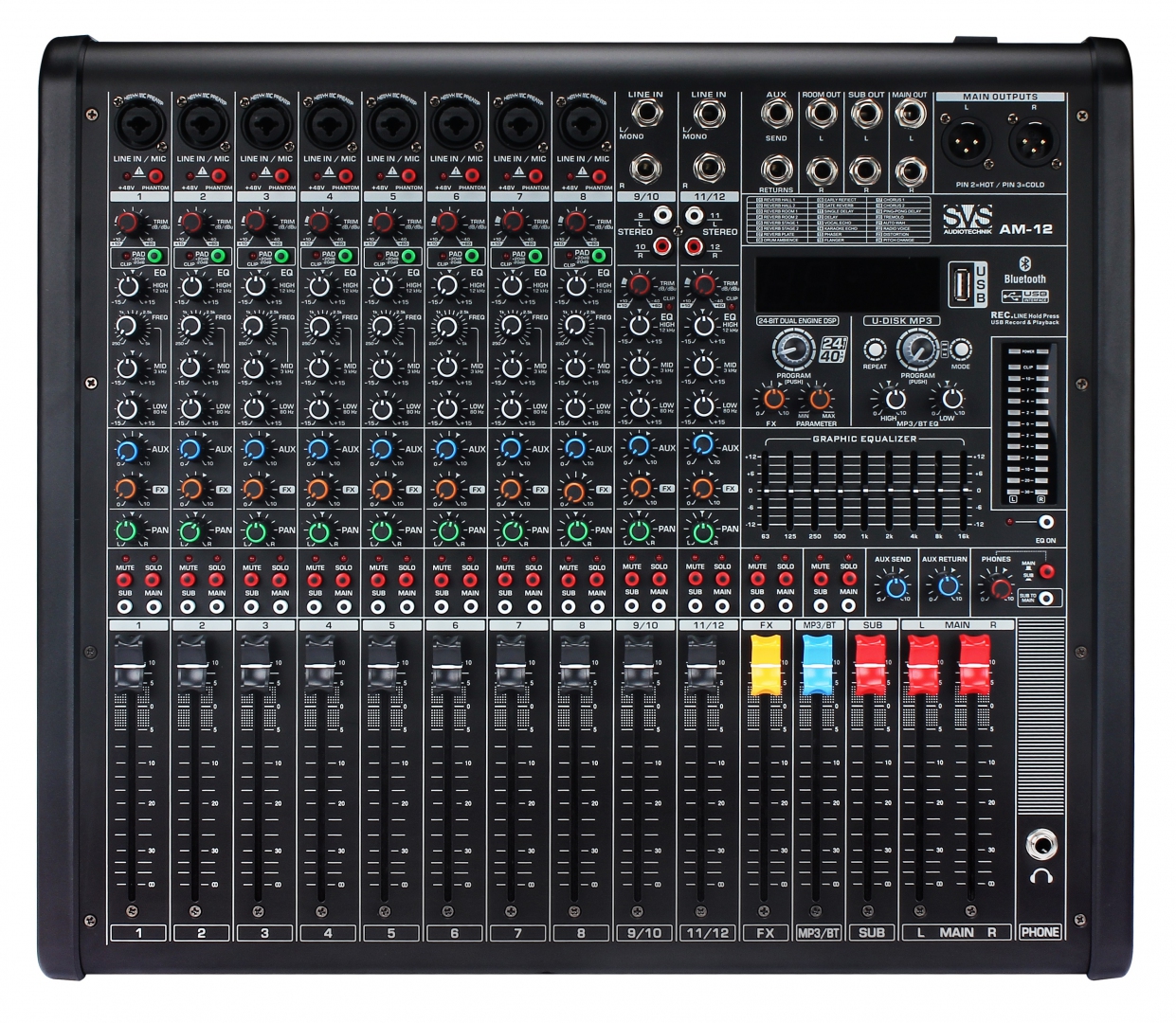 SVS Audiotechnik mixers AM-12 Микшерный пульт аналоговый, 12-канальный в Рязанской области