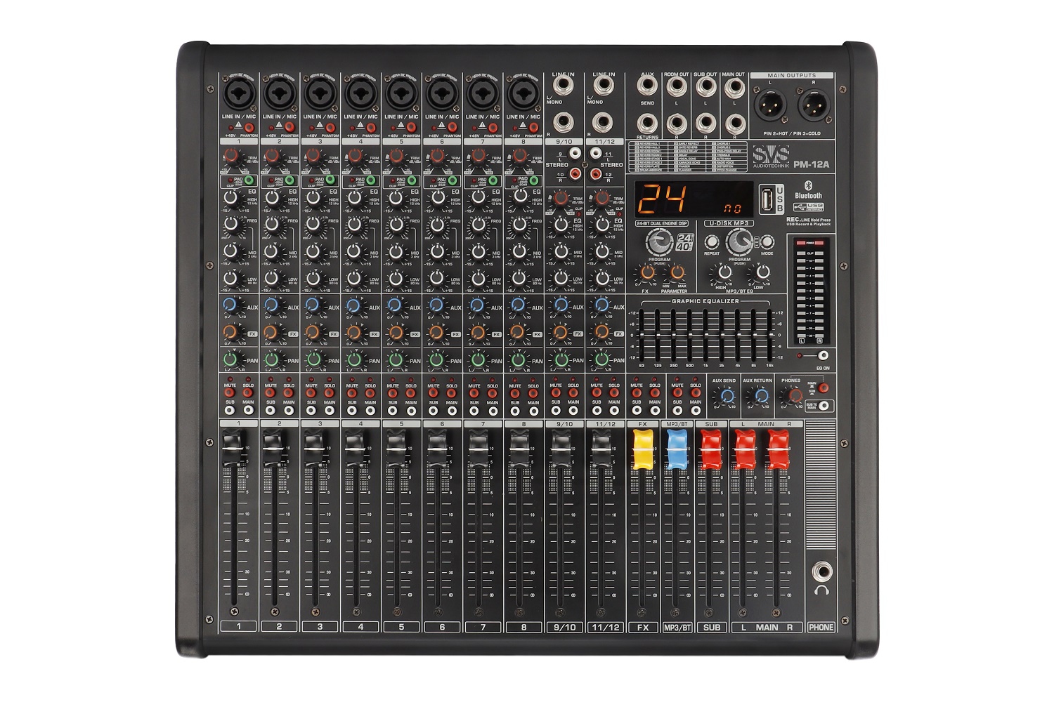SVS Audiotechnik mixers PM-12A Активный аналоговый микшерный пульт, 12-канальный в Рязанской области